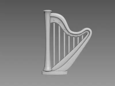 Harp relief 3D model