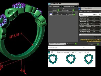 Jewelry Diamond Ring 3D print model buy