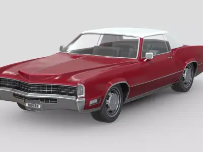 Cadillac Eldorado Fleetwood 1967 Low-poly 3D model