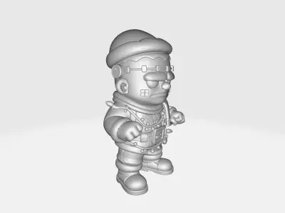 Festive Frankenstein Christmas Monster Holiday Frankenstein  3D print model