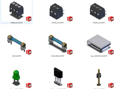Comprehensive Range of Electronic Components 3D print model