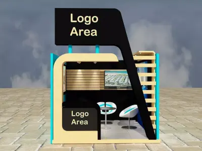 Booth Exhibition Stand a356 3D model