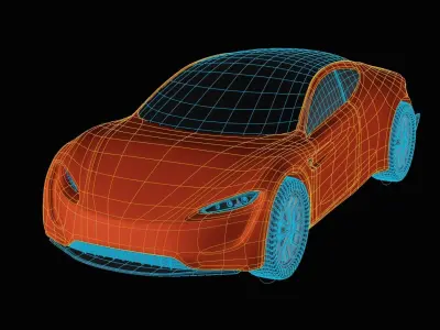 Tesla Roadster 3D model by dagimgenetu7