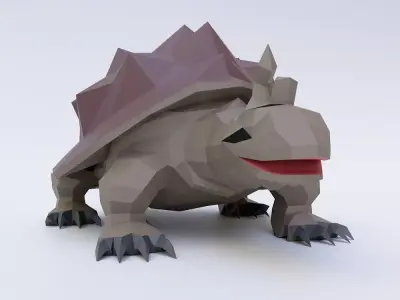  Old turtle 3d model  Low-poly 3D model