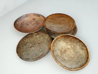 Tribal Wood Decor 3 3D model