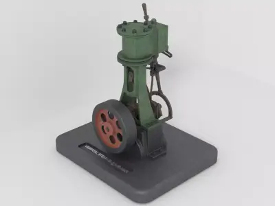 VERTICAL STEAM ENGINE WITH REVERSE GEAR -1830 3D model