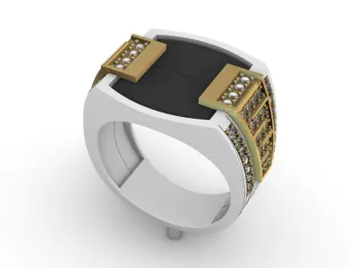 Onyx Man Ring 3D print model