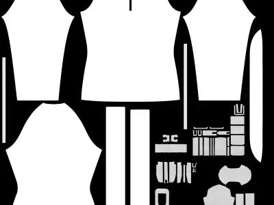 cycling raglan shirts 3D model