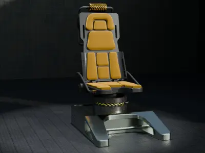 SciFi Seat 3D Model Futuristic Chair Game Ready  3D model