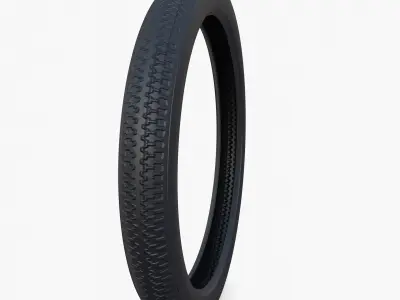 Moped tire low poly 3D model