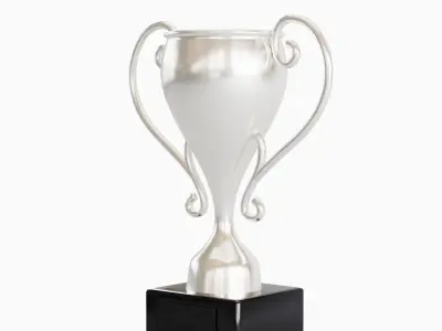 Silver Trophy Cup  Low-poly 3D model
