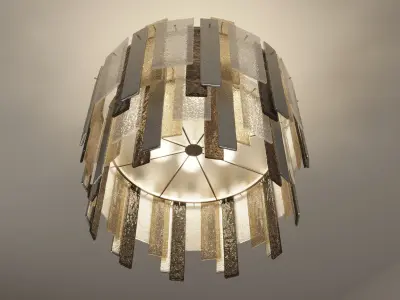 Salina Murano Glass Chandelier 3D model