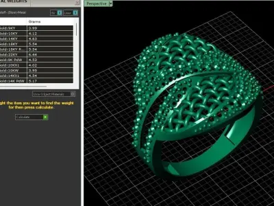 STL 3DM Women Ring Womens Ring Diamonds With Stone Model 3D print model