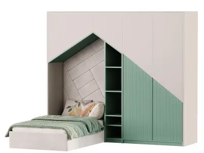 Childrens bunk bed 32 3D model