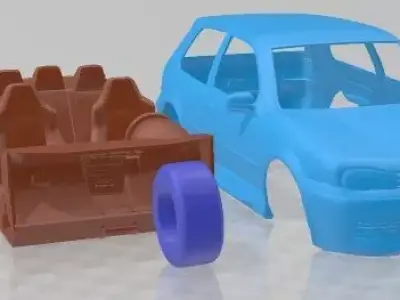 Volkswagen Golf IV GTI Printable Car  3D print model