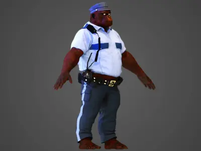 Police Gorilla - Ape Cop  3D model