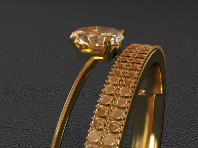  Jewelry  Golden  Ring 3D model