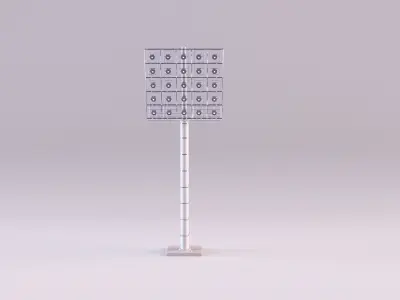 F8 stadium lights model 3D model