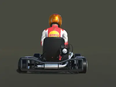 Gokart Actions 3D model