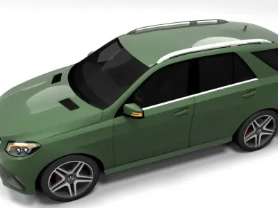 MERCEDES GLE AMG 63 2016 LOWPOLY Low-poly 3D model