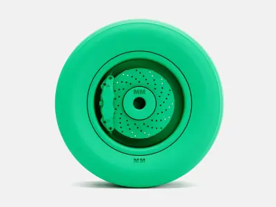 15x8 Magnum 500 Wheel Goodyear Polyglas G60 Tire 3D print model