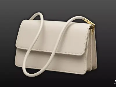 Cream Crossbody Bag Low-poly 3D model