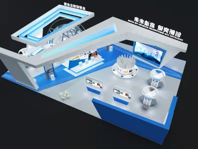 exhibition Low-poly 3D model 2