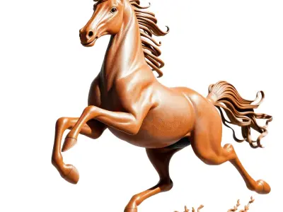 Copper Galloping Horse model pack Low-poly 3D model