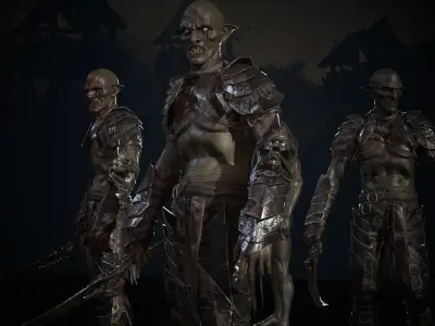 SkinnyOrc2 Low-poly 3D model