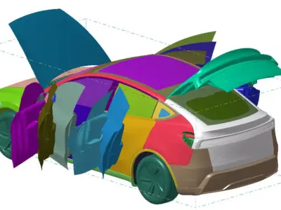 Tesla Model Y RWD 2025 Vehicle 3d scan data 3D model 3D model
