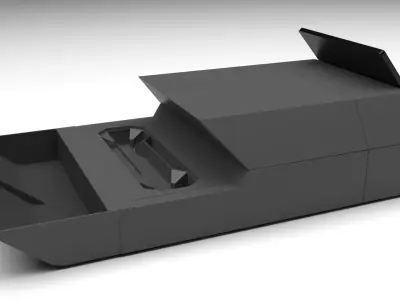 Cybertruck Car Central Drawer 3D model