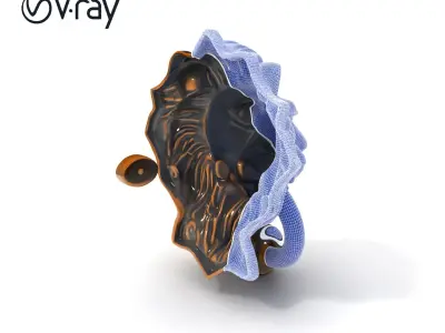 Lion Head Door Knocker Model Pack Low-poly 3D model