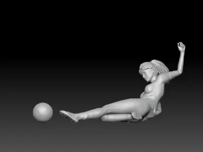 SOCCER GIRL 4 3D print model