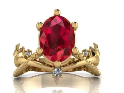 ANILLO HOJAS  3D model