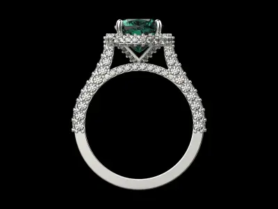 Cushion Cut Ring N45 3D print model