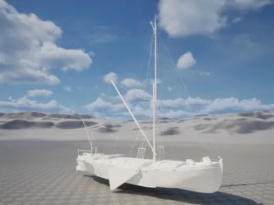 Victorian Thames Barge  3D model