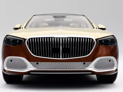 Mercedes-Benz S-Class Maybach 2021 Low-poly 3D model