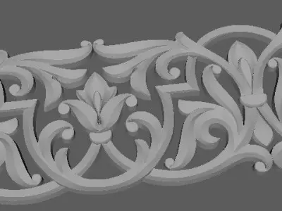 Central decor ornament for furniture 3D model 538