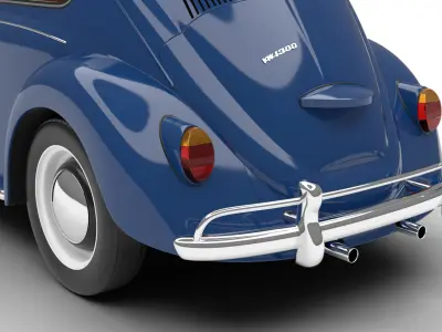 Volkswagen Beetle 1300 1963 3d model 3D model