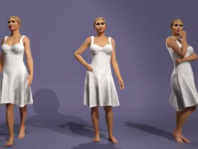 Realistic Elegant Female Character Ivanka Trump 3D model 3D model