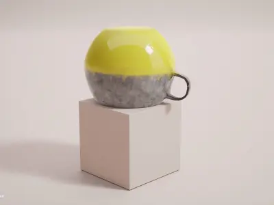 Hand Made Artisan Mug Cup - PBR Game Ready - Free low-poly 3D model