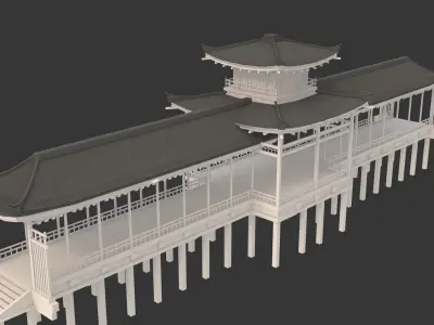 bridge 01 Low-poly 3D model
