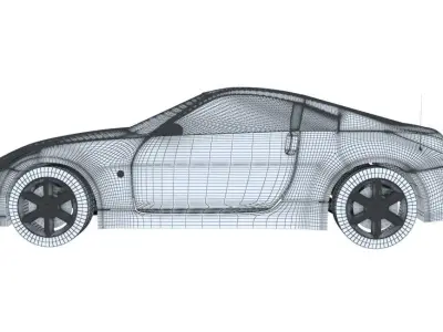 Nissan Z350 model in Cafe color 3D model