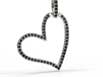 Heart stones Pendant 3D Design 3D print model