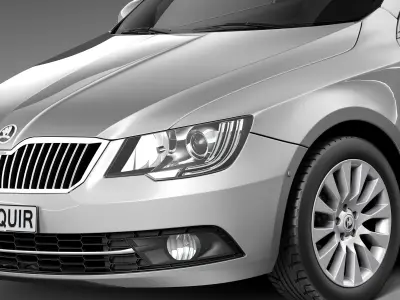 Skoda Superb Combi 2014 3D model