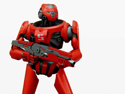 Battle droid Z  Rigged for Unreal Engine - Unity - MIXAMO 3D model