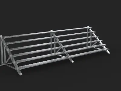 Gymnasium Bleachers 3D model