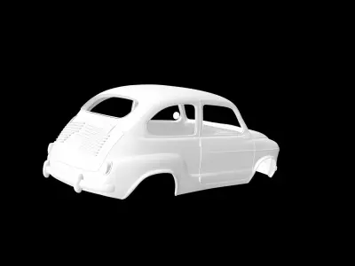 Fiat 600 hardtop 3D print model