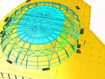 Model of a sports complex with a stadium for hockey 3D model