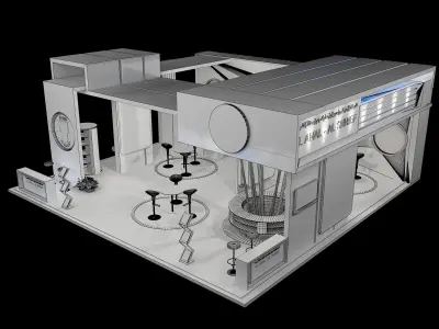Booth Exhibition Stand a390a 3D model